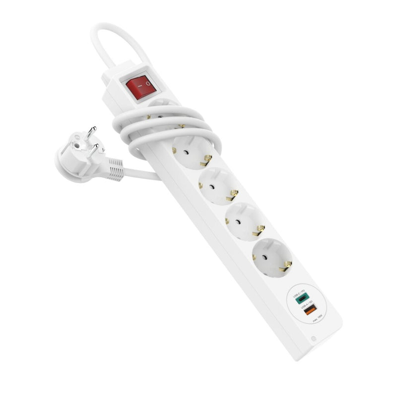 Hama Stekkerdoos 5-voudig USB-C-/USB-A-aansl. PD/Quick Charge? Max. 18W WS