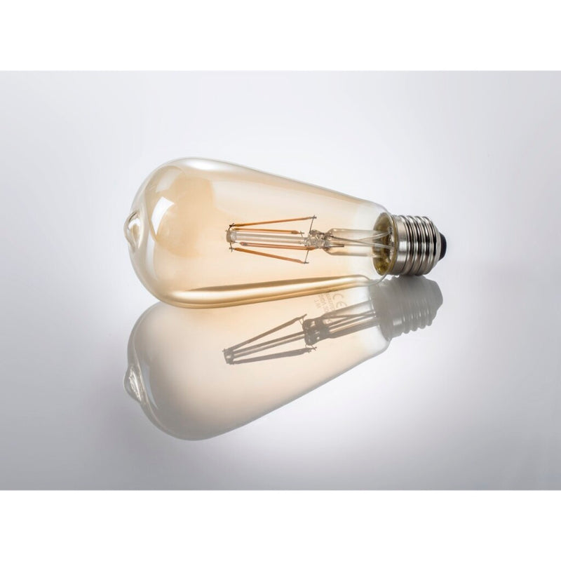 Xavax Led-gloeidraad E27 685lm Vervangt 53W Vintagelamp Dimbaar Amber Warm Wit