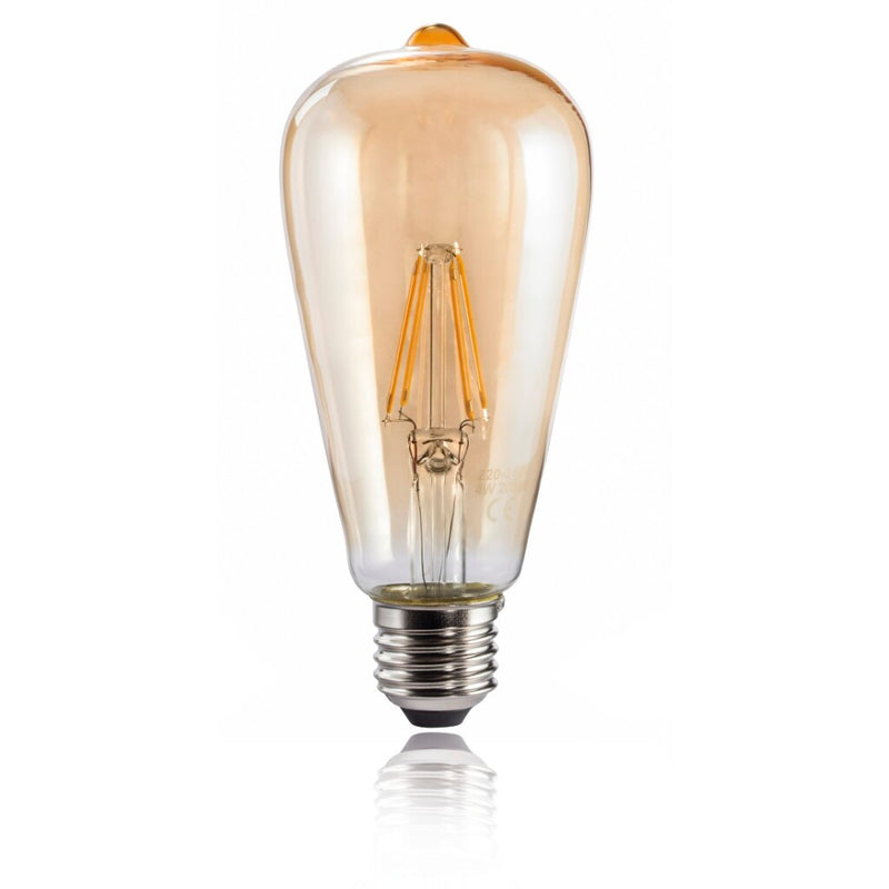 Xavax Led-gloeidraad E27 410lm Vervangt 35W Vintagelamp Amber Warm Wit