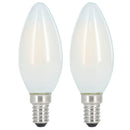 Xavax Led-gloeidraad E14 470lm Verv. 40W Kaarslamp Mat Warm Wit 2 Stuks