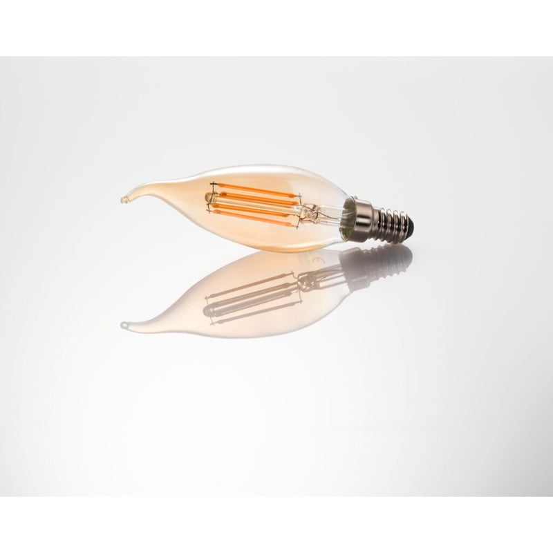 Xavax Led-gloeidraad E14 400lm Vervangt 35W Windvlaag-kaars Amber Warm Wit