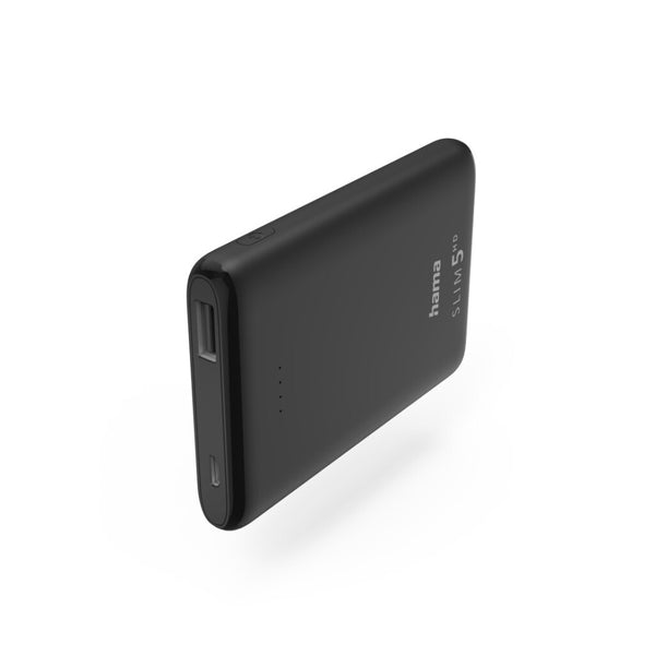 Hama Power Pack SLIM 5HD 5000mAh Uitgang: USB-A Zwart