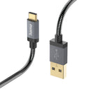 Hama Oplaadkabel Metal USB-A - USB-C 1,5 M Metalen Mantel Antraciet