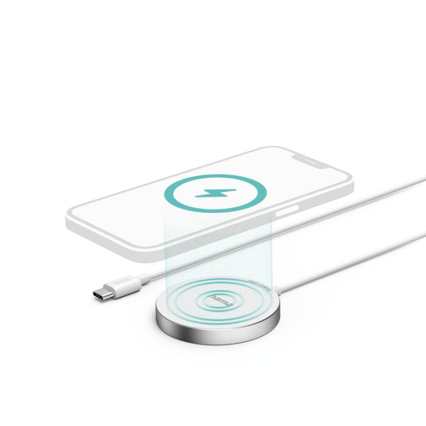 Hama Wireless Charger MagCharge FC15 15 W Draadloos Voor Apple IPhone Wit