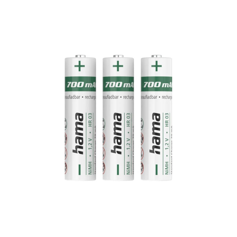Hama NiMH-accu&apos;s AAA Micro 700 MAh 1,2V 3 Stuks
