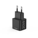Hama Snellader USB-C PD/Qualcomm&reg; Mini-oplader 20 W Zwart