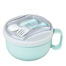 Xavax Lunchbox Rond Voor Magnetron Met Bestek 1100 Ml Pastelblauw/grijs