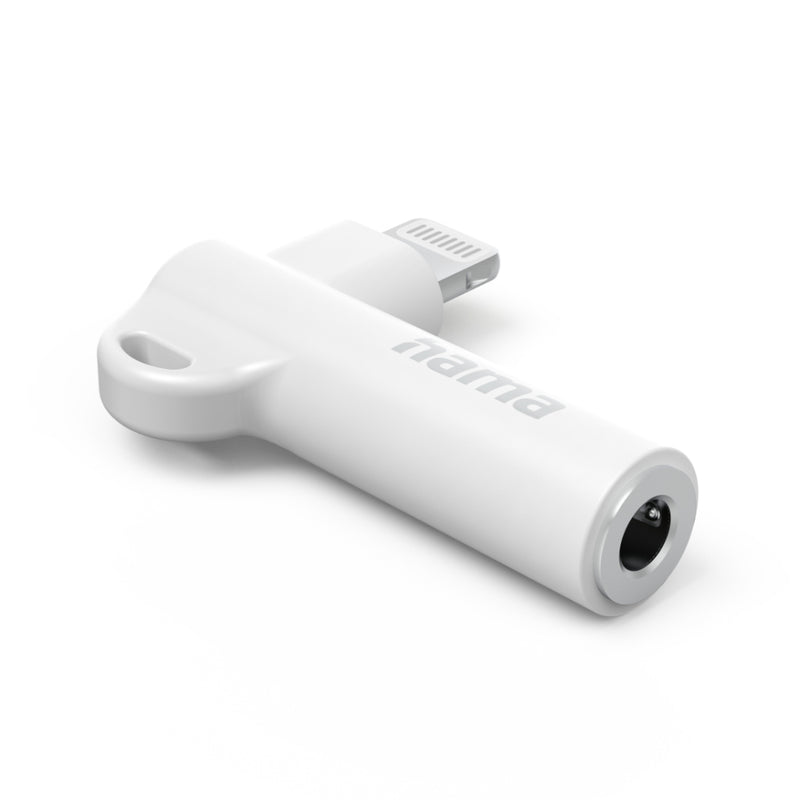 Hama Aux-Adapter 90&deg; Hoekstekker Lightning Wit