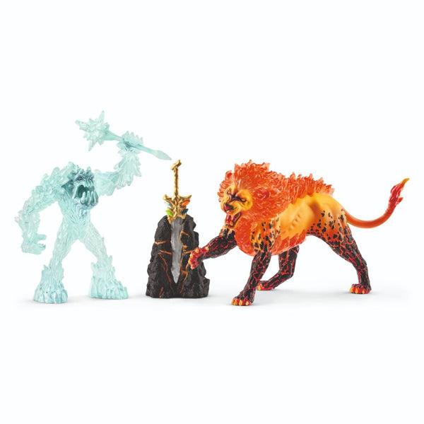 Schleich Gevecht Om Superwapen IJs Tegen Vuur Monsters