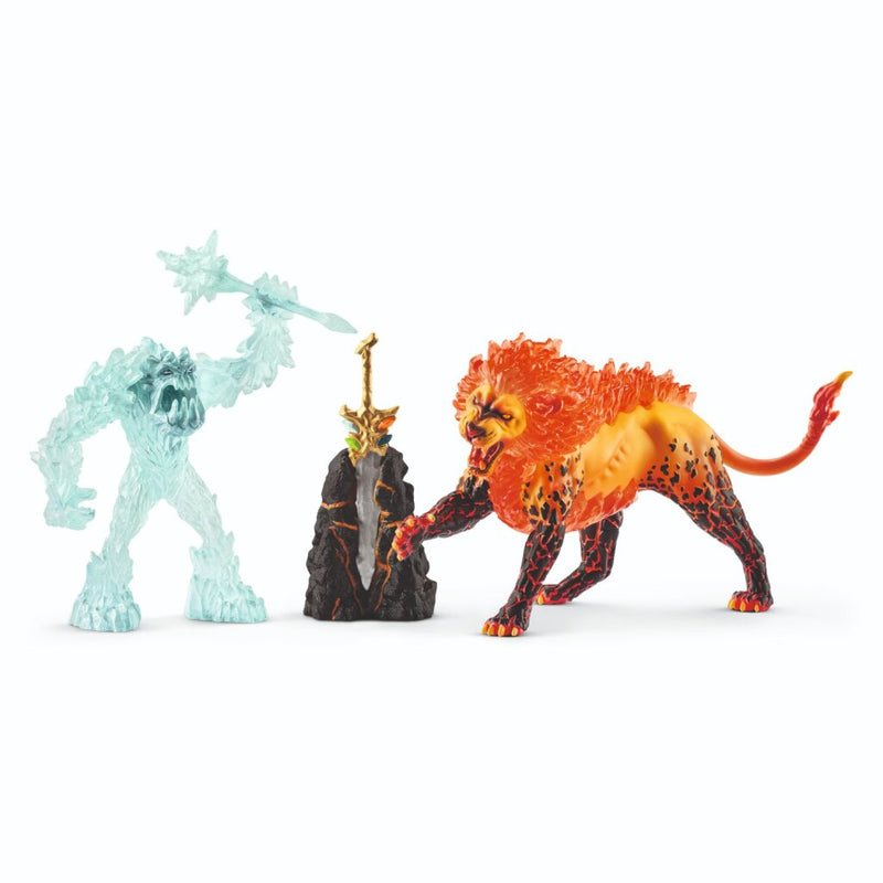 Schleich Gevecht Om Superwapen IJs Tegen Vuur Monsters