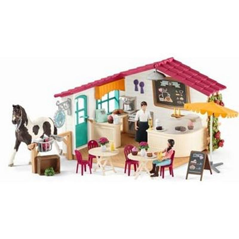 Schleich Horse Club Ruiterscafe met 2 Figuren en Paard + Accessoires