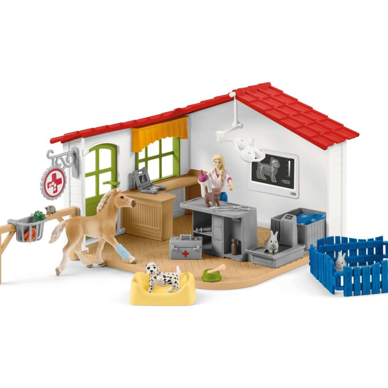 Schleich Dierenartspraktijk met Figuur + Dieren en Accessoires