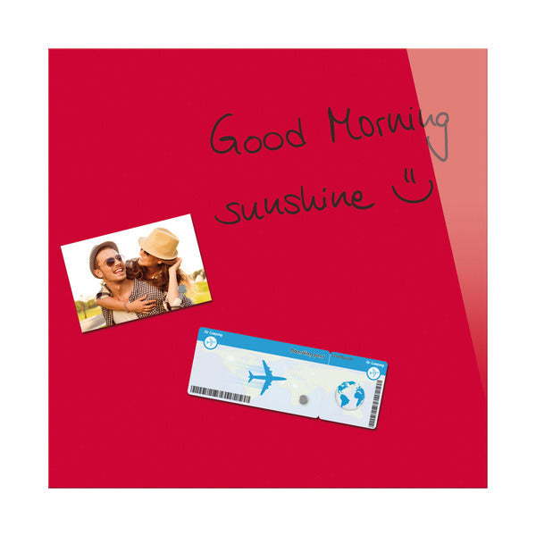 Sigel SI-B1102 Glasmagneetbord Be!Board 450x450mm Rood
