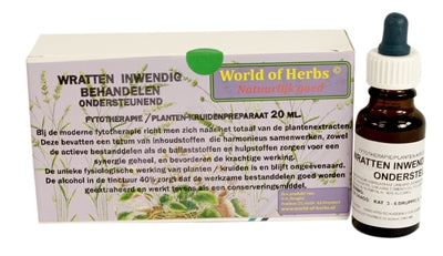 WORLD OF HERBS FYTOTHERAPIE WRATTEN UITWENDIG/INWENDIG BEHANDELEN 2X20 ML