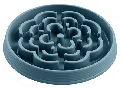 Tarhong Anti Schrok Voerbak Slow Chow Blauw 33X33X4 CM 1650 ML