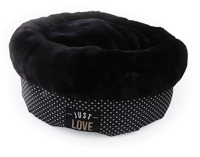 Martin Sellier Hondenkussen Just Love Rond Zwart 50X50X20 CM