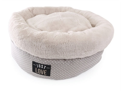 Martin Sellier Hondenkussen Just Love Rond Taupe 50X50X20 CM