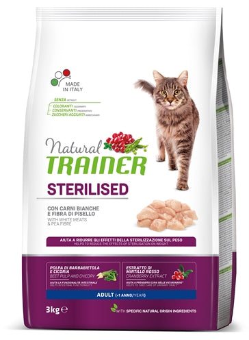 Natural Trainer Cat Sterilised White Meat 3 KG