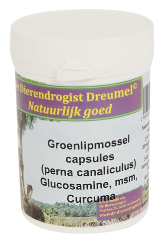 Dierendrogist Groenlipmossel Met Glucosamine / Msm / Curcuma 150 ST