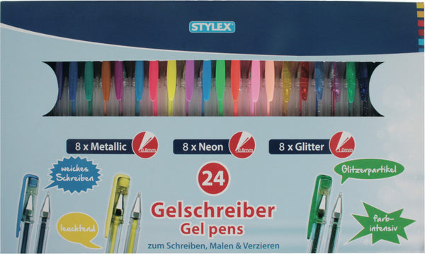 24 gelpennen ass. in geschenkverp. 43834