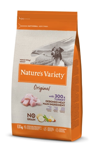 Natures Variety Original Adult Mini Turkey No Grain 1,5 KG