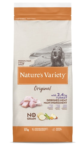 Natures Variety Original Adult Medium / Maxi Turkey No Grain 12 KG
