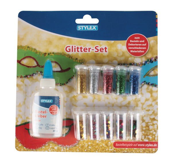 Glitterset op kaart Stylex 11 dig 23386