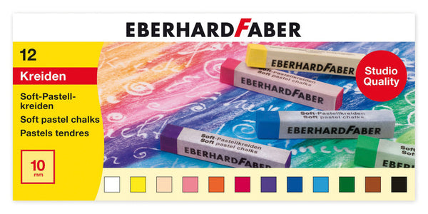 Eberhard Faber EF-522512 Pastelkrijt Vierkant Assorti Etui à 12 St.