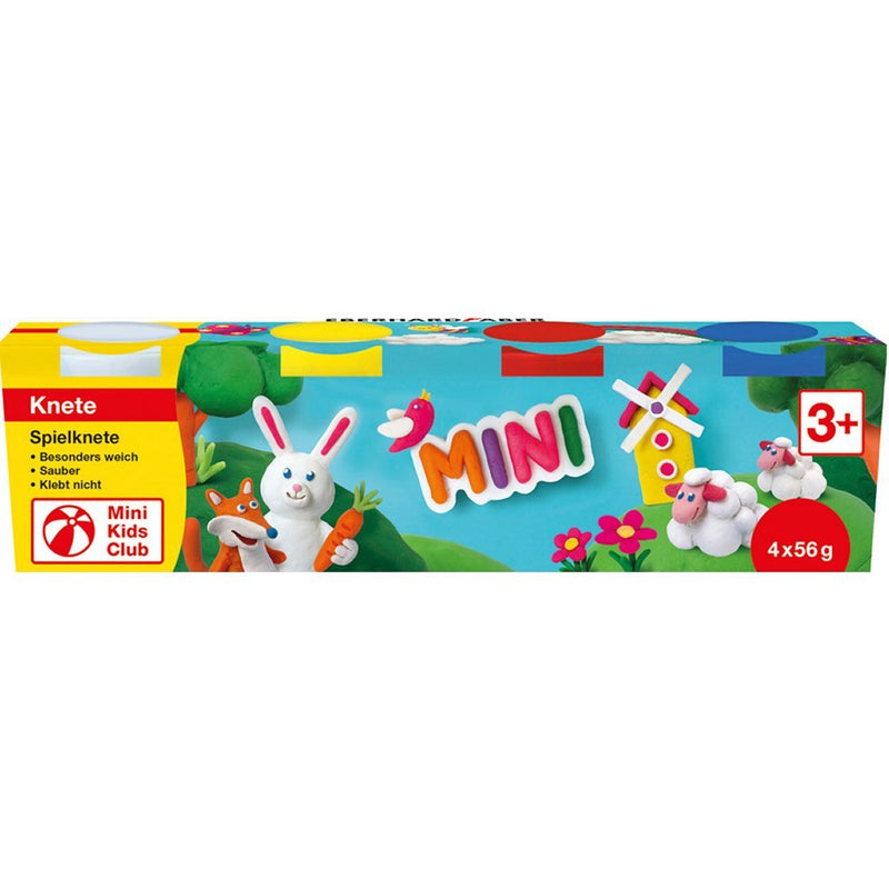 Eberhard Faber Kinderklei in Beker 56gr. Wit, Geel, Rood en Blauw