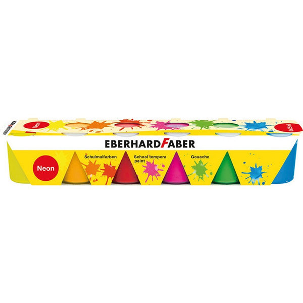 Eberhard Faber EF-575507 Schoolverf Tempera Neon 6 Potjes