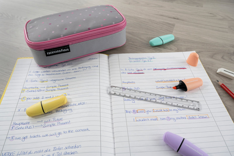 Eberhard Faber EF-577586 Schooletui Leeg Jumbo X-Style Pro Grijs/roze