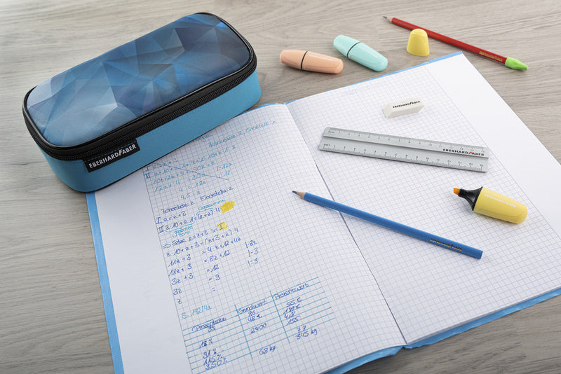 Eberhard Faber EF-577597 Jumbo Schooletui Diamant Blauw