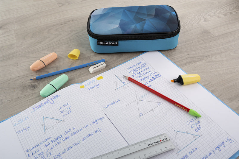 Eberhard Faber EF-577597 Jumbo Schooletui Diamant Blauw