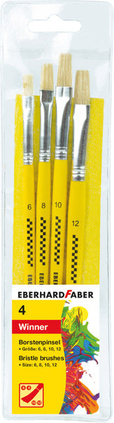 Eberhard Faber Penselenset Varkenshaar Maat 4-6-8-12 Aantal Sets: 10