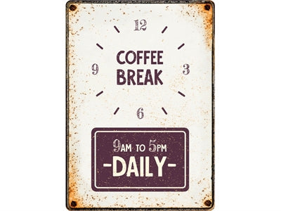 Plenty Gifts Waakbord Blik Coffee Break 21X15 CM
