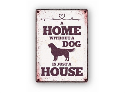 Plenty Gifts Waakbord Blik Home Without A Dog 21X15 CM