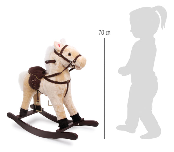 Small Foot - Houten Schommelpaard Pluche Shaggy