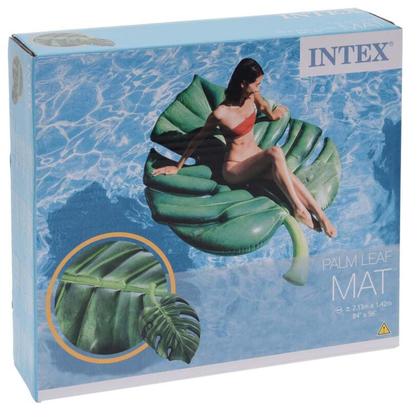 Intex 58782EU Opblaasbare Palmblad Luchtbed 213x142 cm