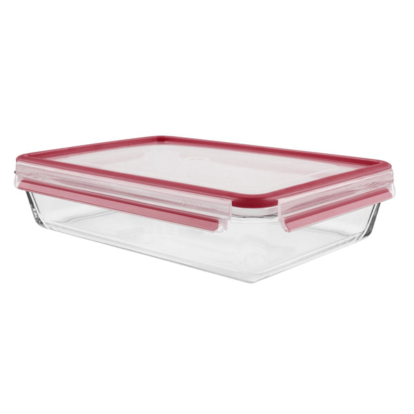 Tefal K30106 MasterSeal Glazen Vershoudbakje 3L Rood