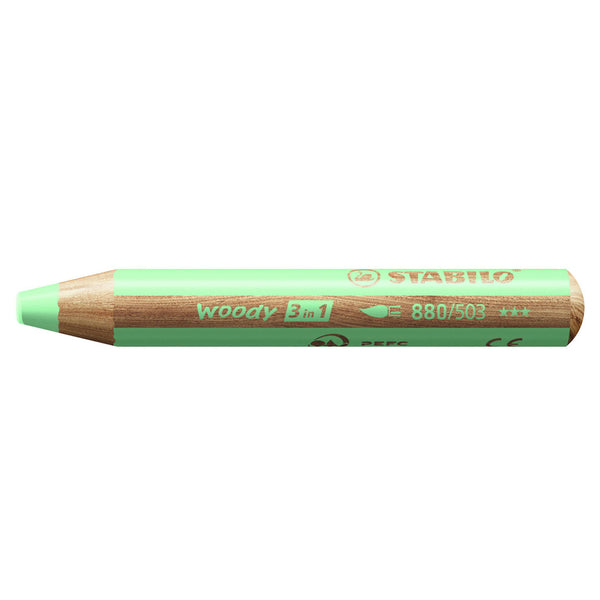 STABILO woody 3 in 1 - Multitalent Kleurpotlood - Pastel Groen