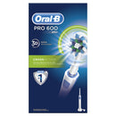 Oral-B PRO 600 CrossAction Elektrische Tandenborstel Blauw/Wit