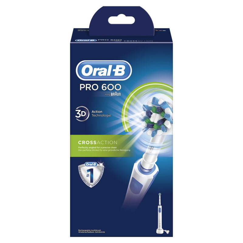 Oral-B PRO 600 CrossAction Elektrische Tandenborstel Blauw/Wit