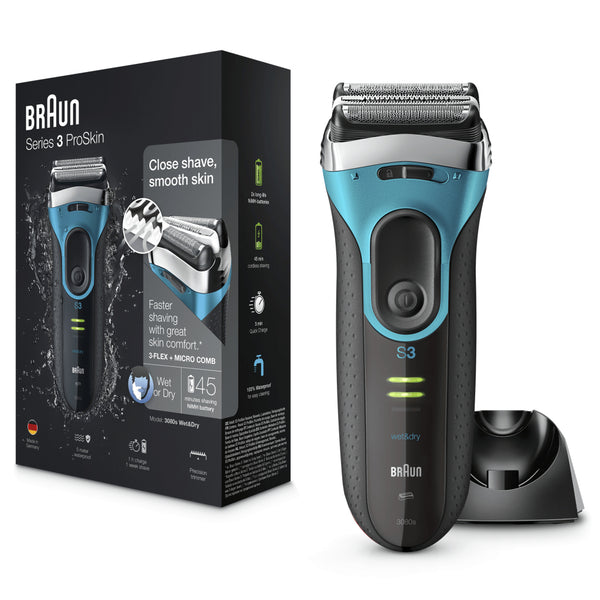 Braun 3080W+D Series 3 ProSkin Scheerapparaat Zwart/Blauw