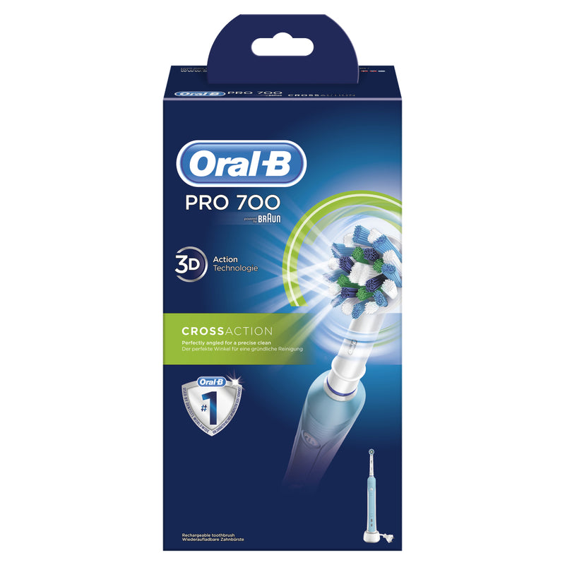 Oral-B PRO700 CrossAction Elektrische Tandenborstel Blauw/Wit