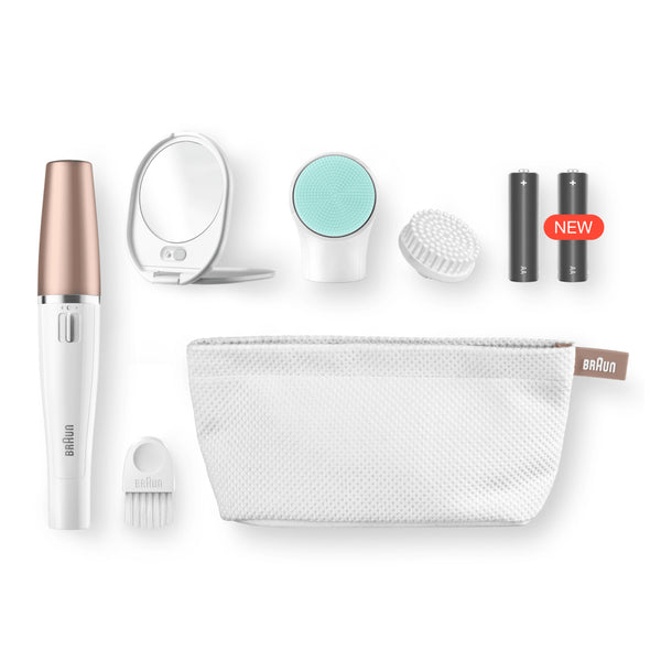 Braun SE851 FaceSpa Gezichtsepilator met Accessoires Goud/Wit