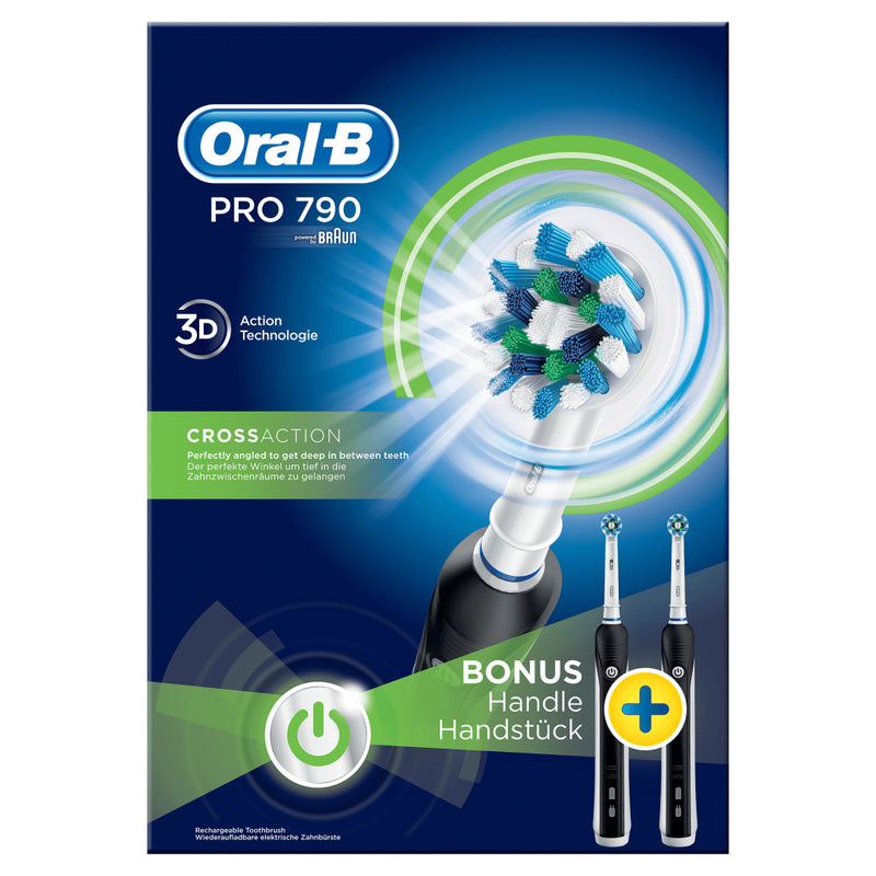 Oral B PRO 790 Cross Action Elektrische Tandenborstels 2 Stuks Zwart