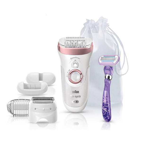 Braun SE9-870 Silk-Epil 9 SensoSmart Epilator met 7 Extra&rsquo;s Wit/Roze
