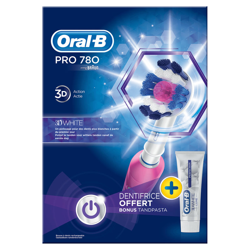 Oral-B PRO780 Elektrische Tandenborstel Roze/Wit