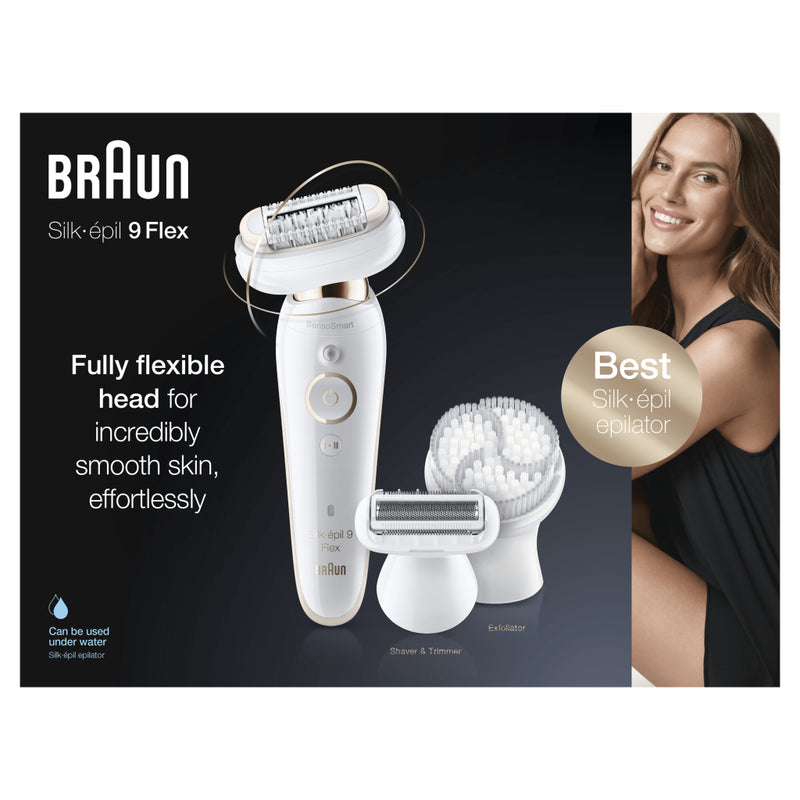 Braun SES9030 Silk-&eacute;pil 9 Flex Wet and Dry Epilator Wit/Goud