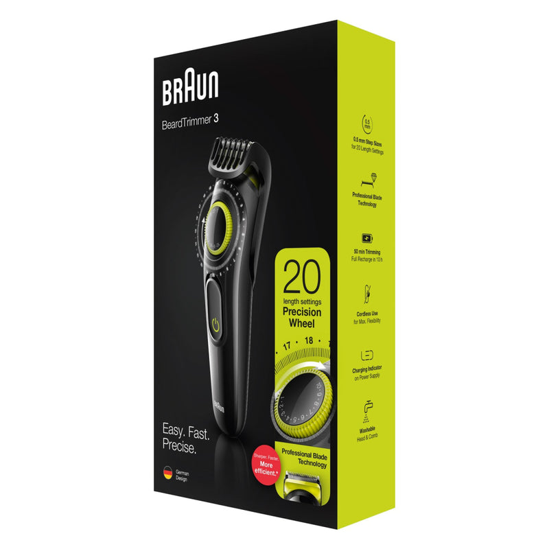 Braun BT3221 BeardTrimmer 3 Trimmer Zwart/Groen